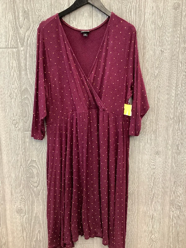 Anniversary Sale Dress Casual Midi By Torrid In Purple, Size: 2x