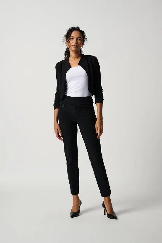 minimalistic dressEssential Joseph Ribkoff Black Side Slit Detailed Trousers