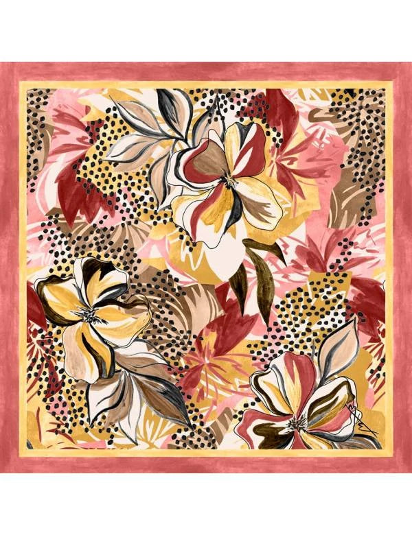 Year-End Sale Bet & Malfie Page Silk Foulard Scarf (125 x 125)