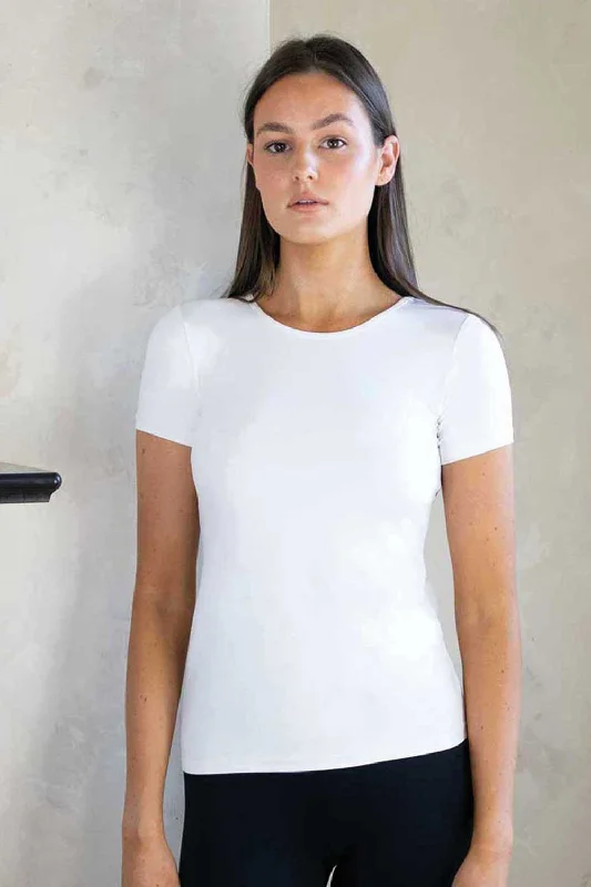 Lowest Price NO2MORO White Tara Short Sleeved Layering Shirt