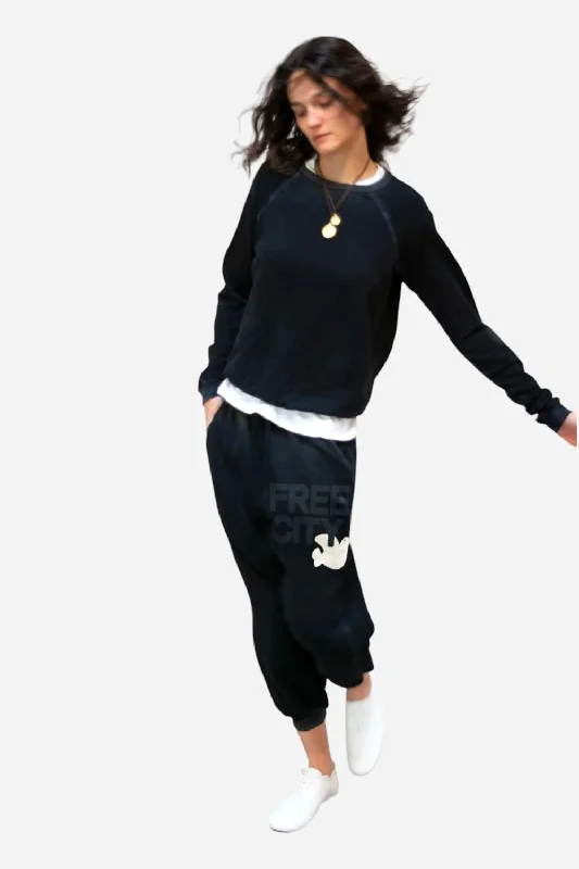 Free City Lucky Rabbits Sweatshirt in Superblack