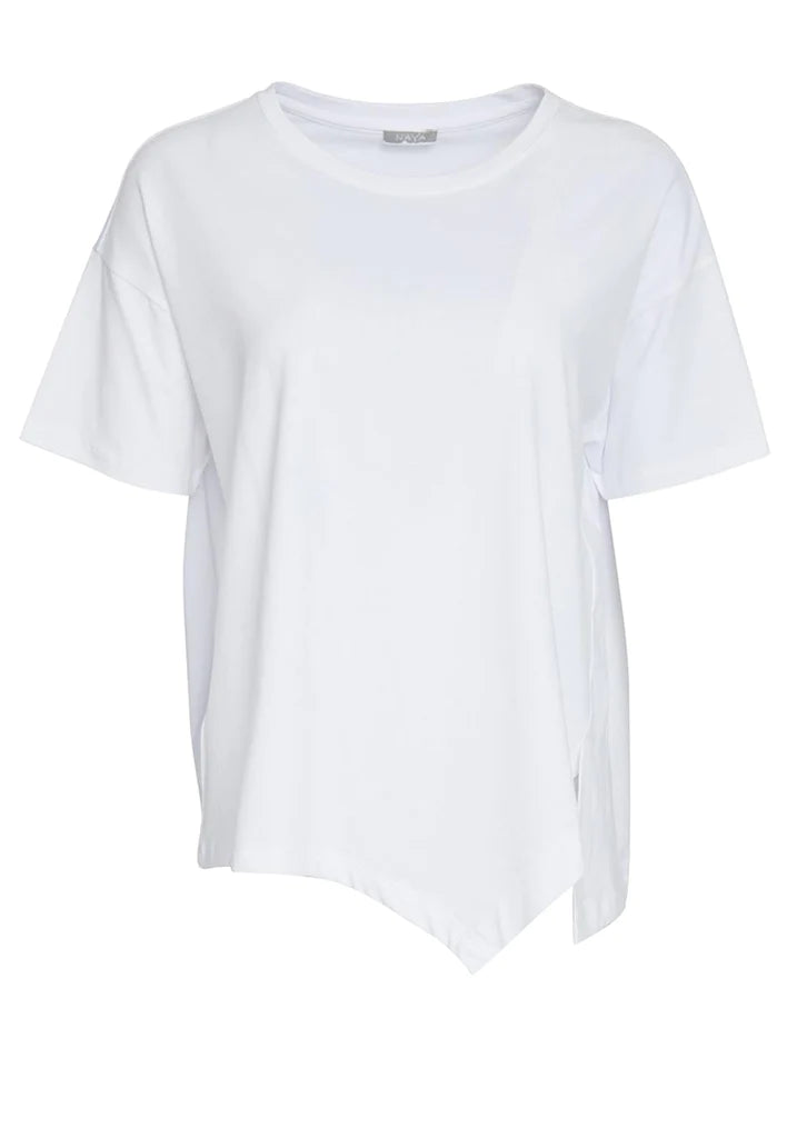 Exclusive Savings Naya White Top With Cut Away Hem