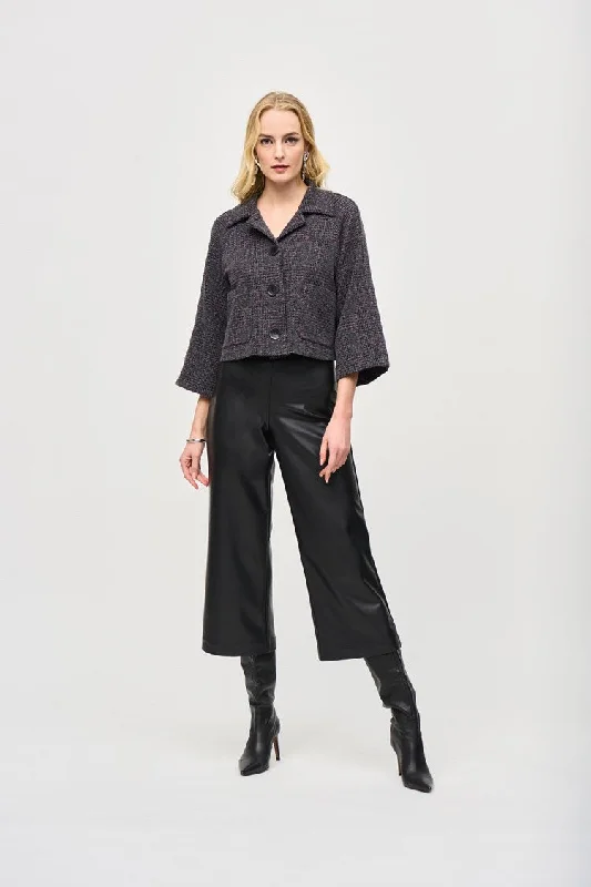 Unbeatable Prices Joseph Ribkoff Black Leatherette Pull-On Culotte