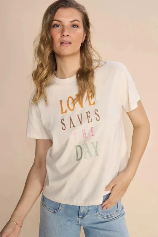 Clearance Sale Mos Mosh Ecru Asa O-SS Colour Tee