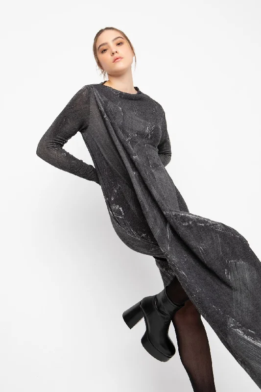 Deal Dash Ozai N Ku Grey Brushed Dress