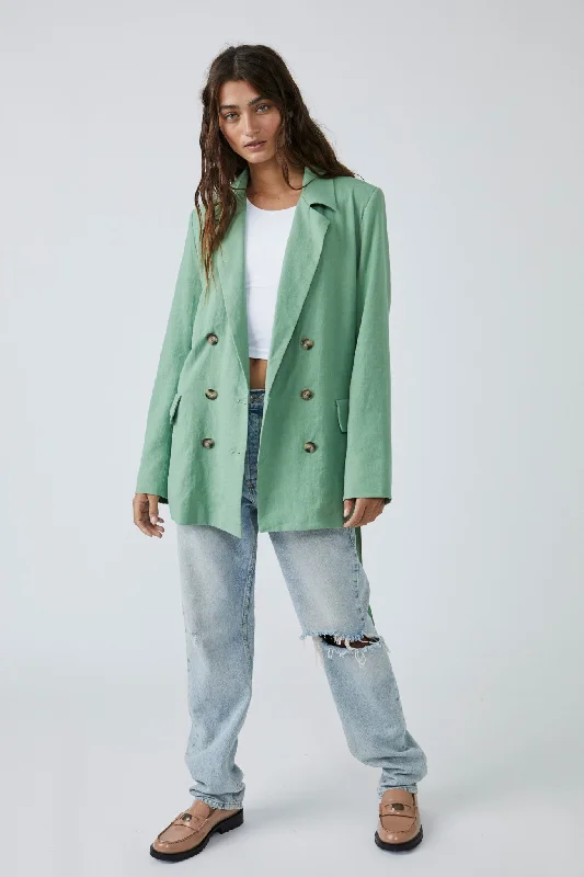 trendy casual outerwearFree People Olivia Blazer in Grassland