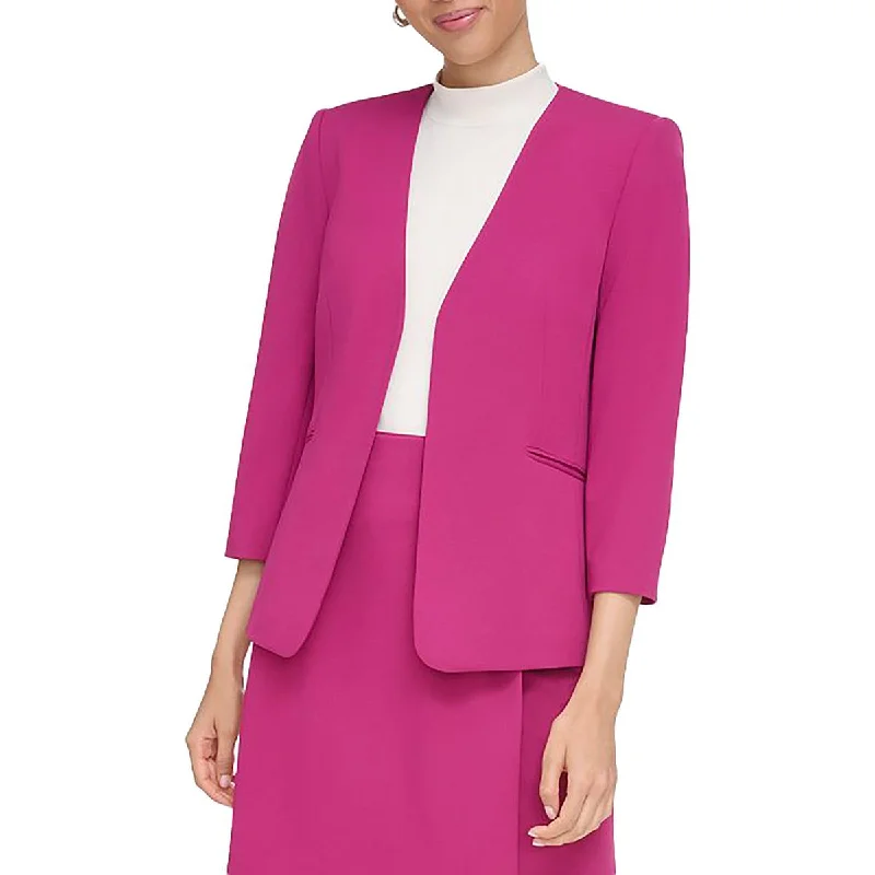Huge Savings Womens Knit 3/4 Sleeves Open-Front Blazer