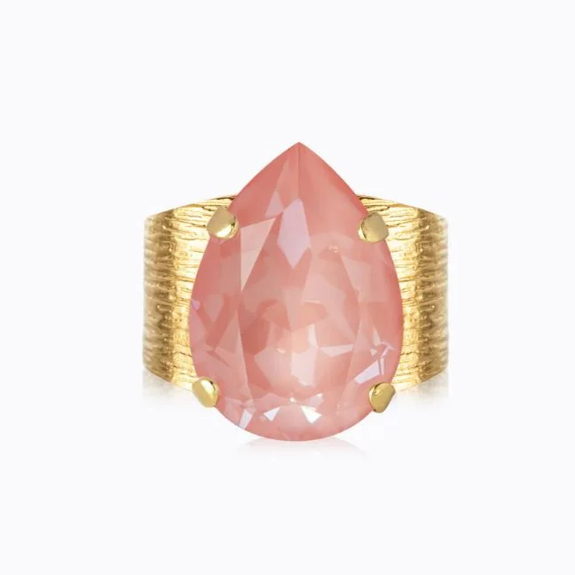 Grand Opening Sale Caroline Svedbom Classic Drop Ring Gold Flamingo Ignite