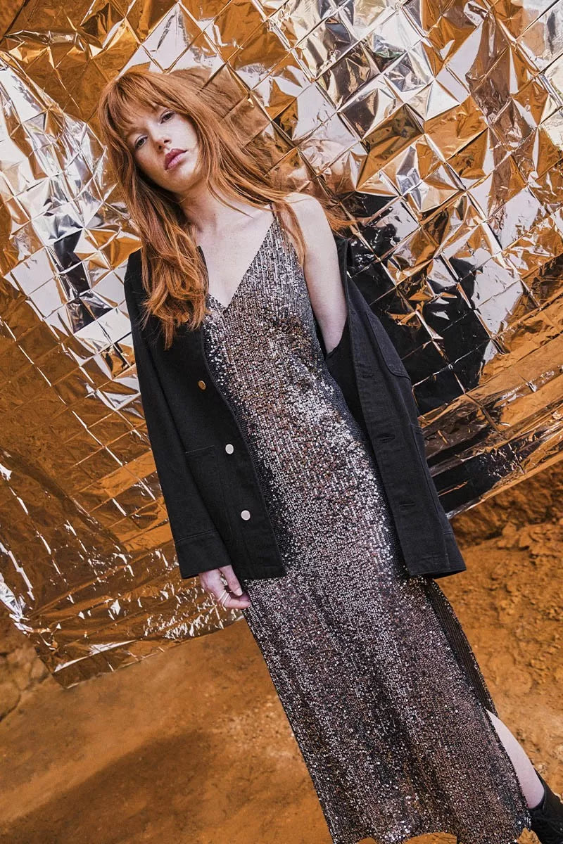 Big Savings Molly Bracken Sequin Dress With Thin Straps