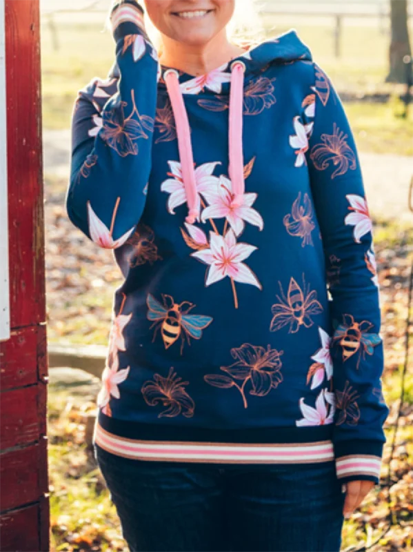 Daily Deals Printed Hooded Large Size Long Sleeve Sweatshirt