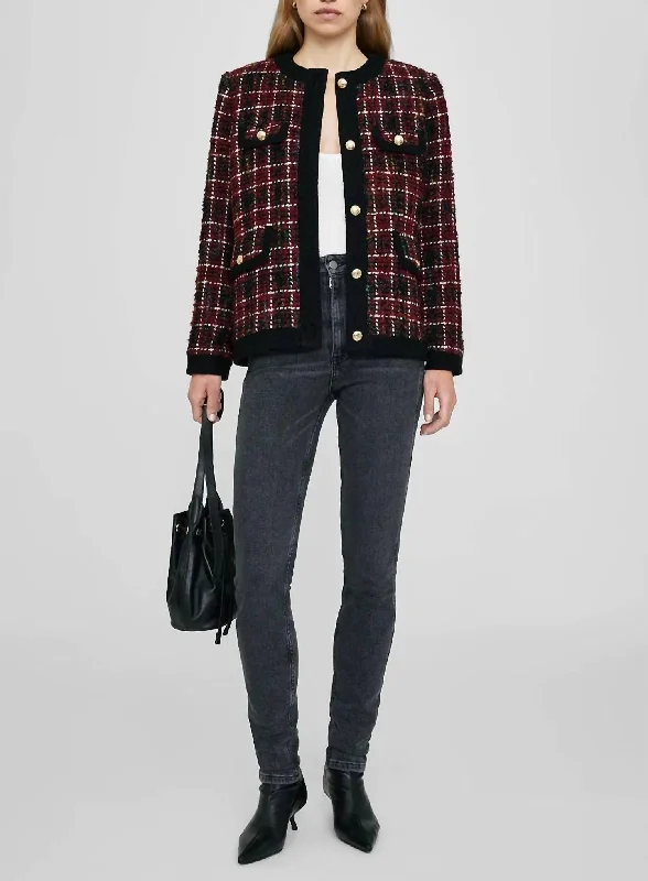 Lowest Price Cherry Plaid Lydia Jacket In Red