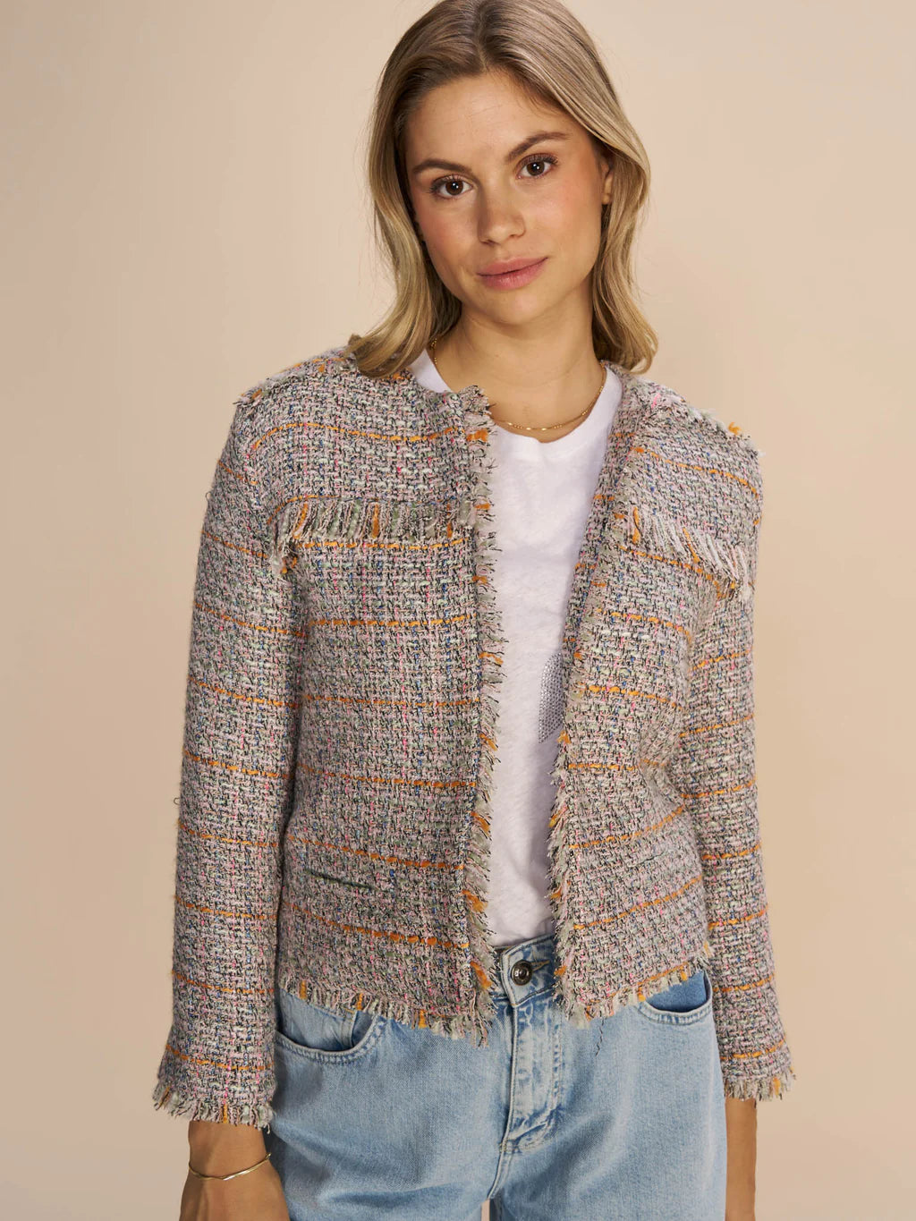 New Markdowns Mos Mosh Ecru Ellis Boucle Jacket