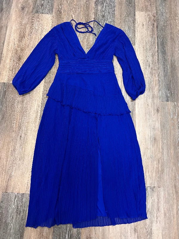 Major Savings Dress Party Long By Asos In Blue, Size: 6