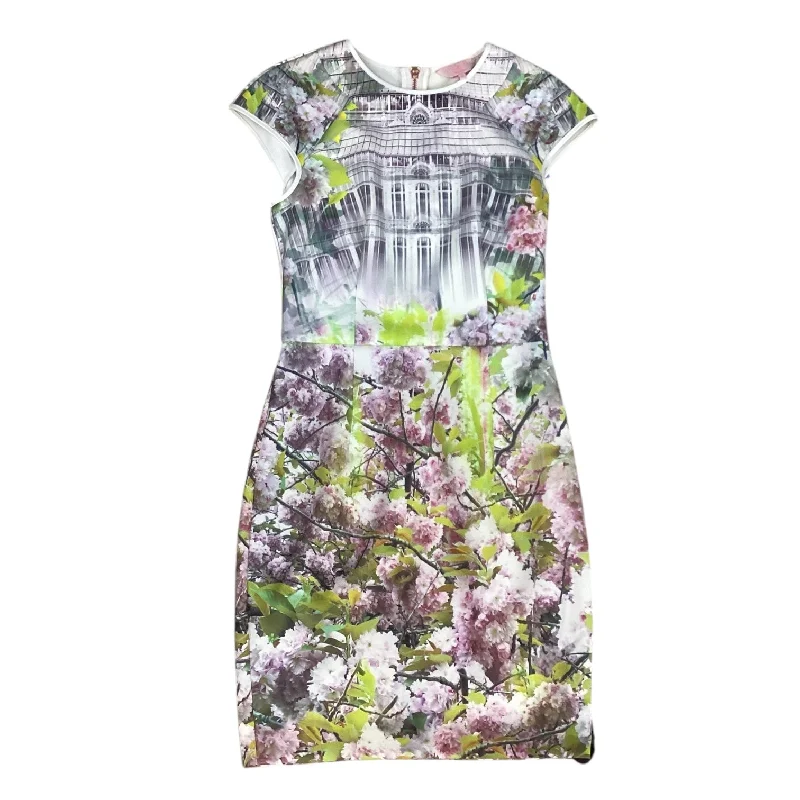 Special Buy Dress Designer By Ted Baker In Green & Purple, Size: 2