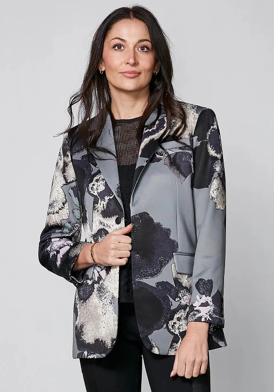 Exclusive Online Offer Nu Denmark Yoko Floral Print Blazer, Grey