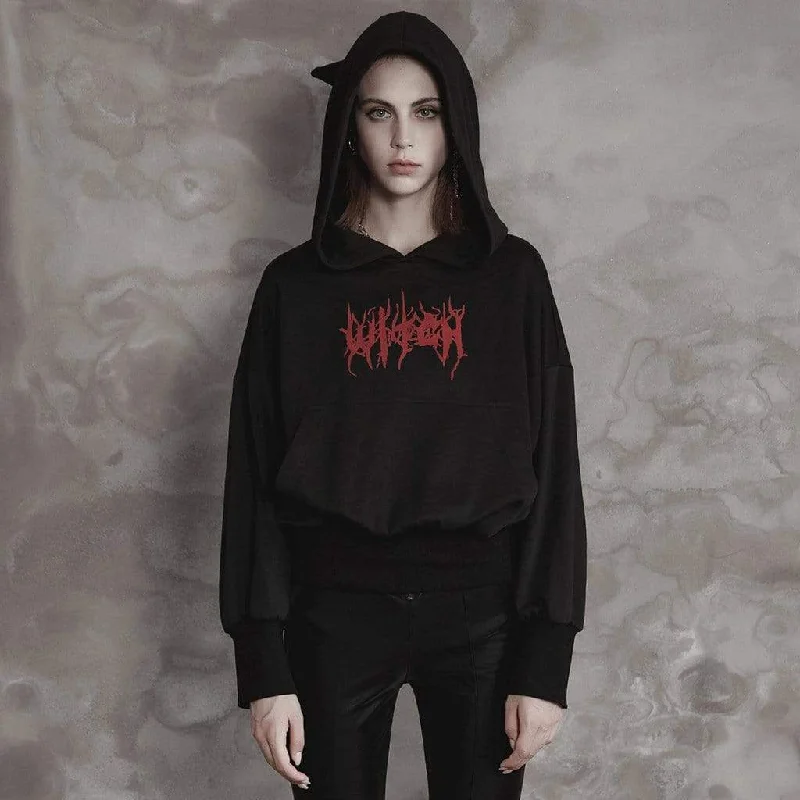 Crazy Savings Women's Punk Gothic Printed Witch Hoodies