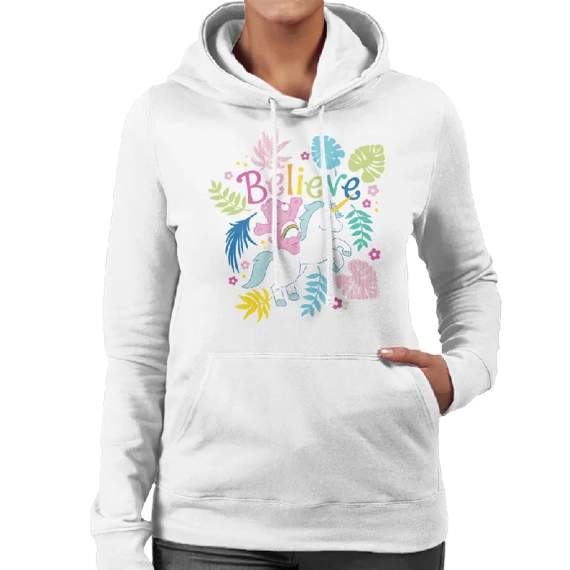 Savings Galore Care Bears Cheer Bear Unicorn Believe Women's Hooded Sweatshirt