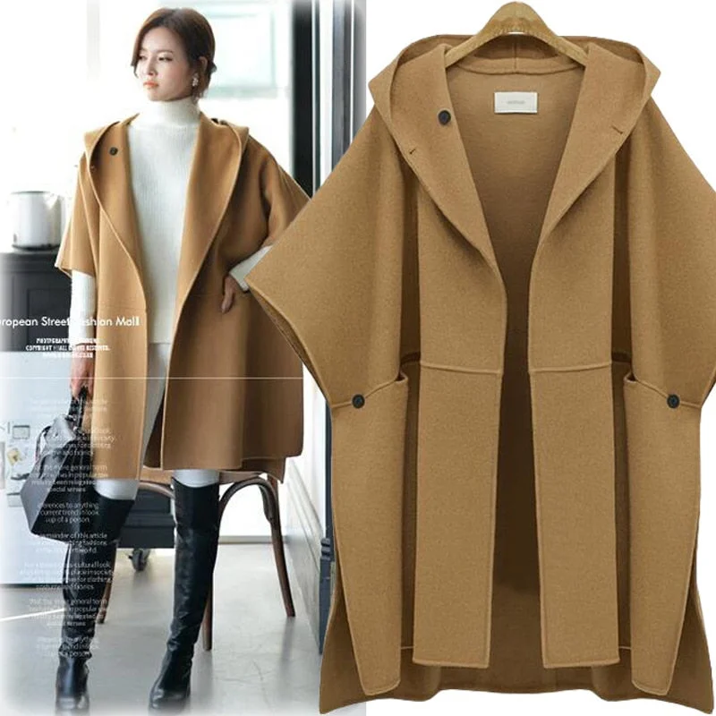 lightweight coat2018 Autumn Winter Jacket Women Bat Sleeved Cardigan Coat Women Plus Size 4XL Manteau Femme Hiver Jacket Outwear