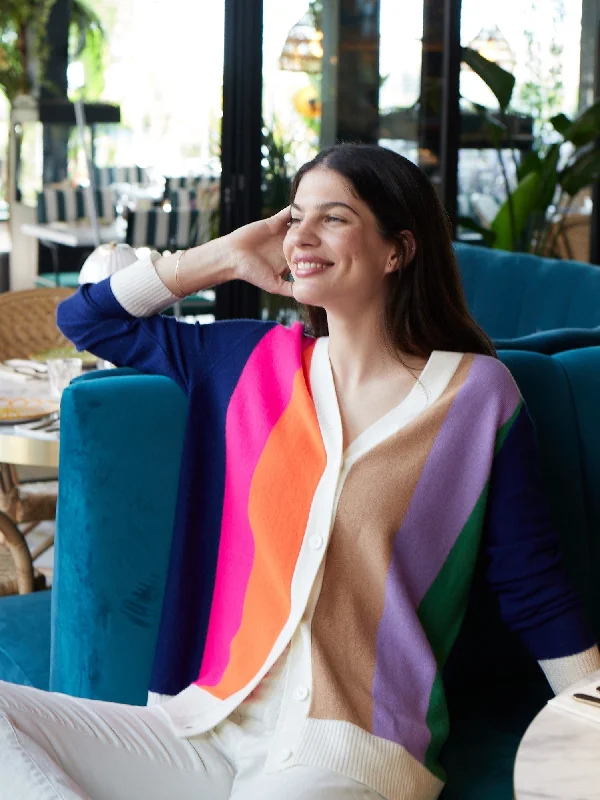 Year-End Clearance Vilagallo Alina Tri Colour Cardigan