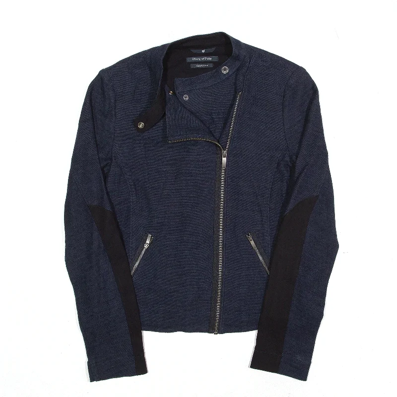 Factory Direct Sale MARC O'POLO Biker Jacket Blue Womens S