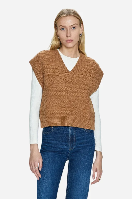 contemporary coatPistola Marta Sweater Vest in Caramel