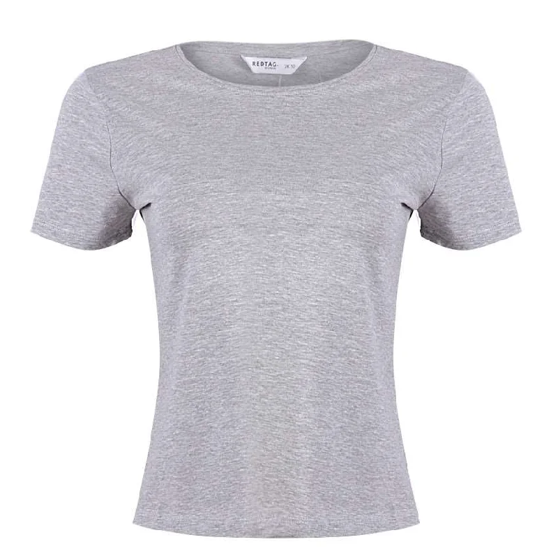 breathable gym hoodieREDTAG Grey Crew Neck T-Shirt