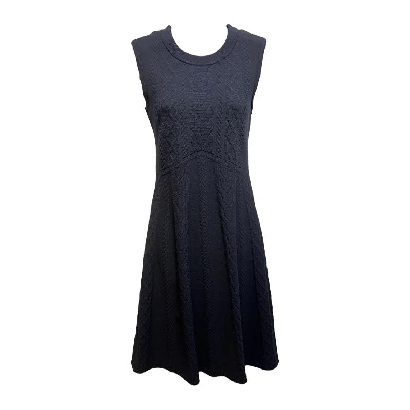 trendy bodycon dressPalais Wool Knit Fit & Flare Dress Designer By Tory Burch In Navy, Size: S