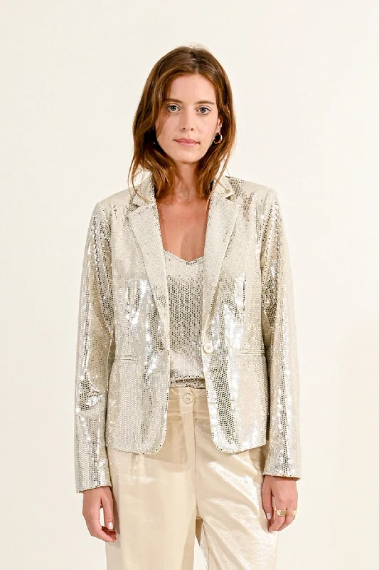 Crazy Savings Molly Bracken Gold Sparkle Blazer
