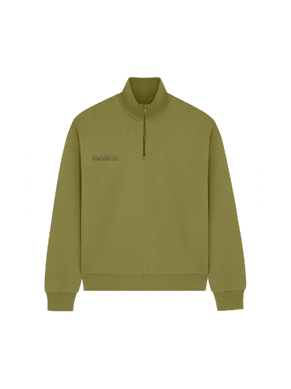 Overstock Womens DNA Double Jersey Half Zip Sweatshirt—highland green
