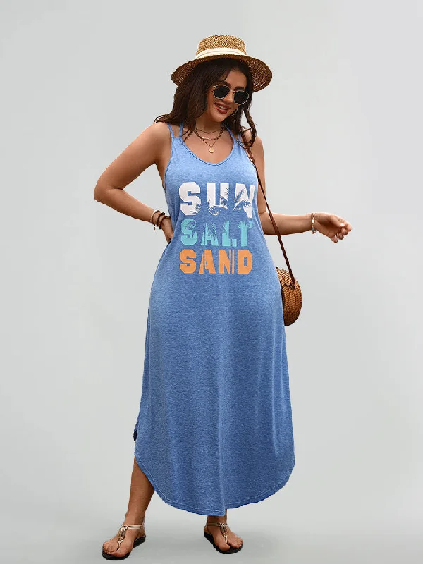 trendy dressLetter Print V-Neck Cami Dress