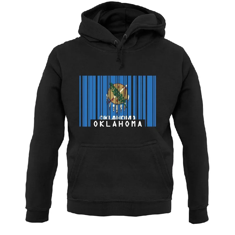 Season Finale Sale Oklahoma Barcode Style Flag Unisex Hoodie