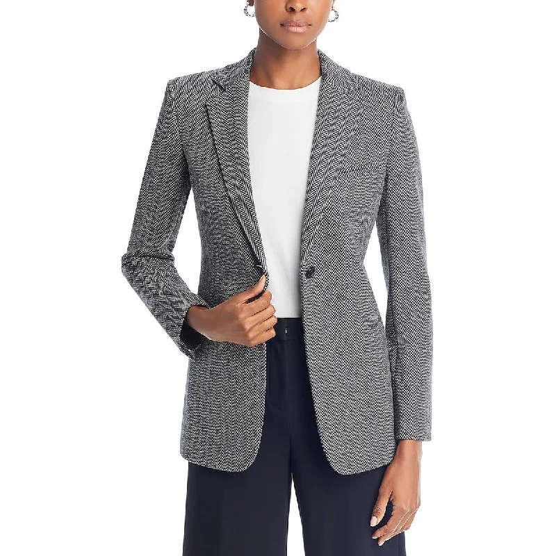 Limited Edition Womens Wool Notch Collar One-Button Blazer