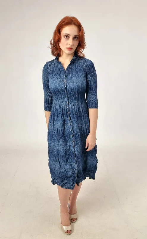 One-DAY Sale Alquema Nehru Coat - Denim