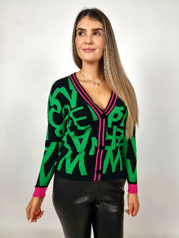 Overstock Pame Carrioni Geo Printed Cardigan
