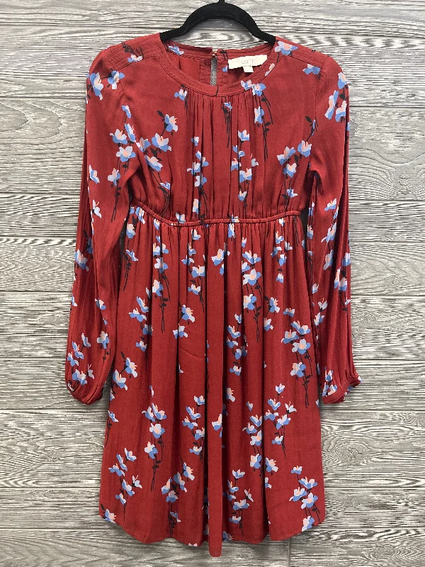 Markdowns Dress Casual Midi By Loft In Floral Print, Size: Xs