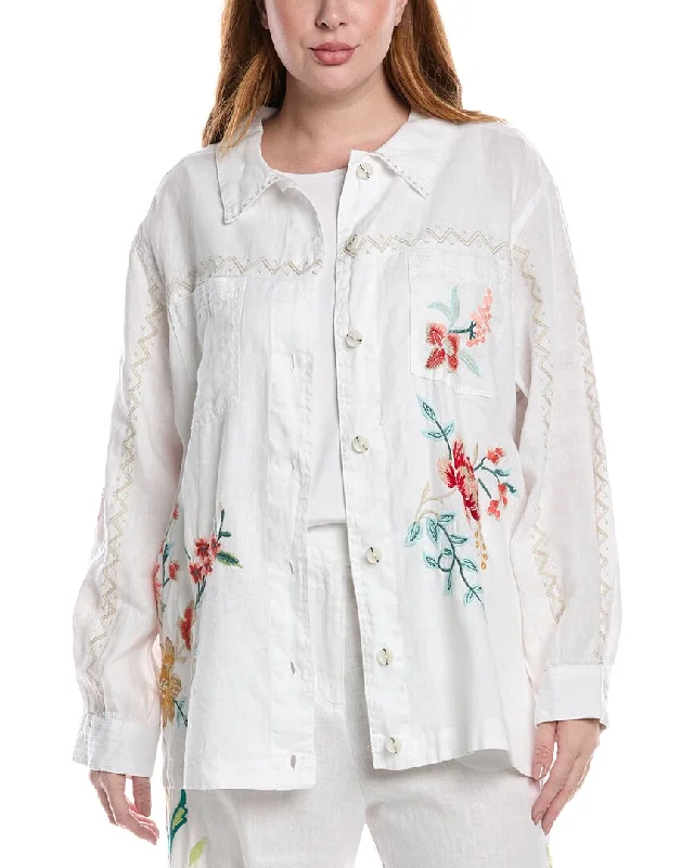 Low Prices Johnny Was Plus Relaxed Linen Jacket