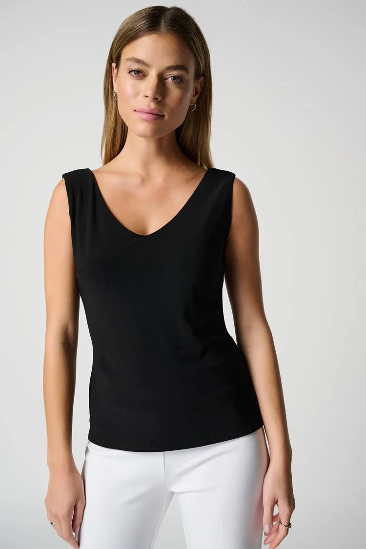 casual evening dressJoseph Ribkoff Black Classic V-Neck Cami