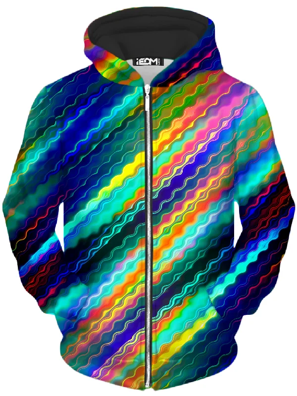 Cosmic Waves Unisex Zip-Up Hoodie