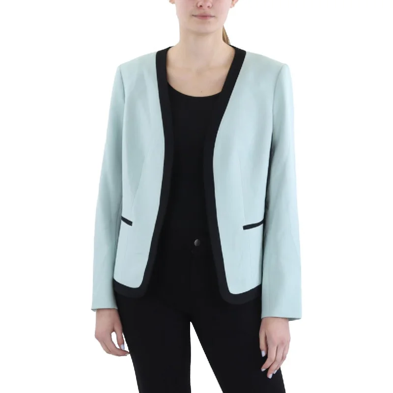 Friends and Family Sale Womens Shoulder Pads Long Sleeve Open-Front Blazer