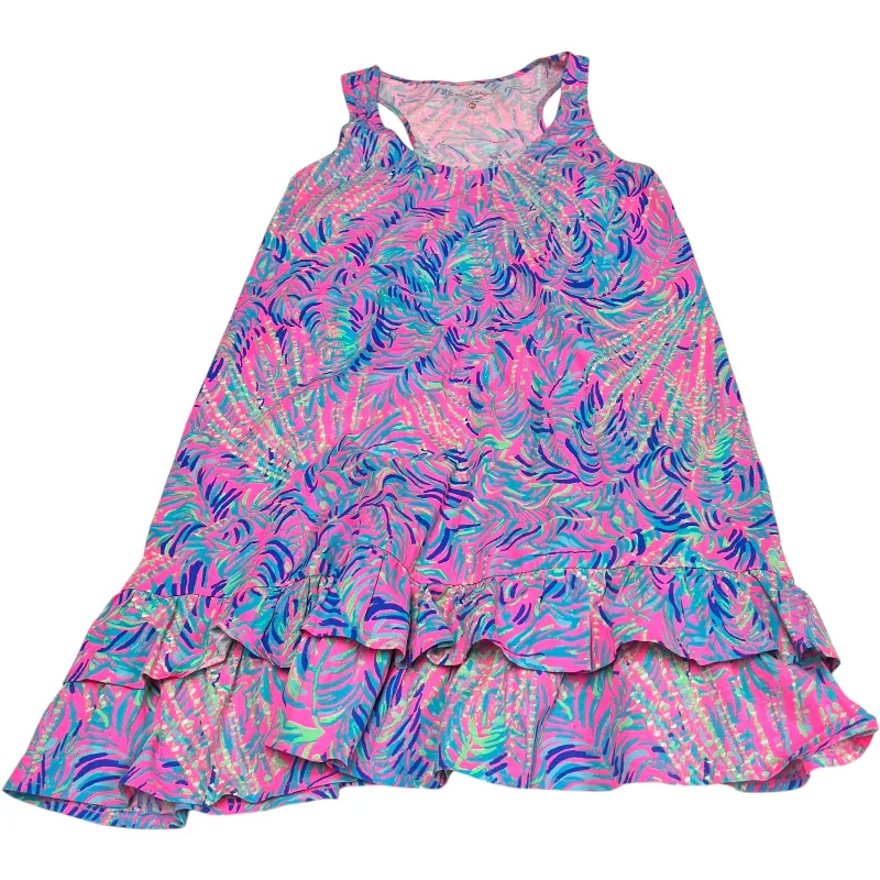 Deal Explosion Dress Designer By Lilly Pulitzer In Blue & Pink, Size: M
