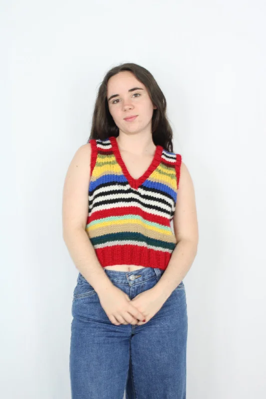 Savings Alert Biddy Knit - Chunky Striped Vest