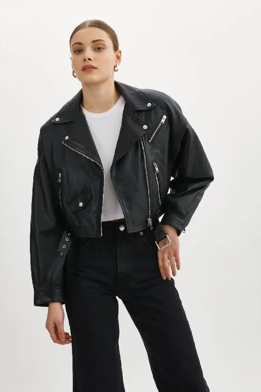 Final Sale DYLAN | 80's Leather Biker Jacket