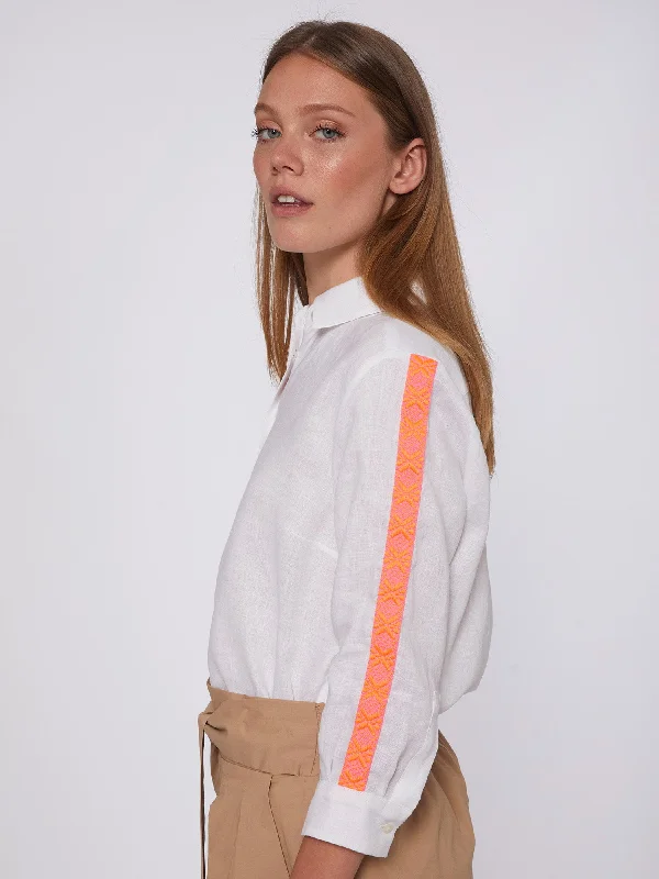 Exclusive Offers Vilagallo Sara White Linen Shirt