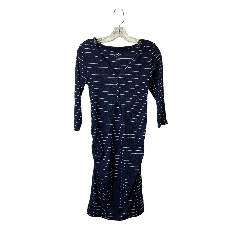 chic wrap dressMat Dress By Isabel Maternity In Blue & White, Size:Xs