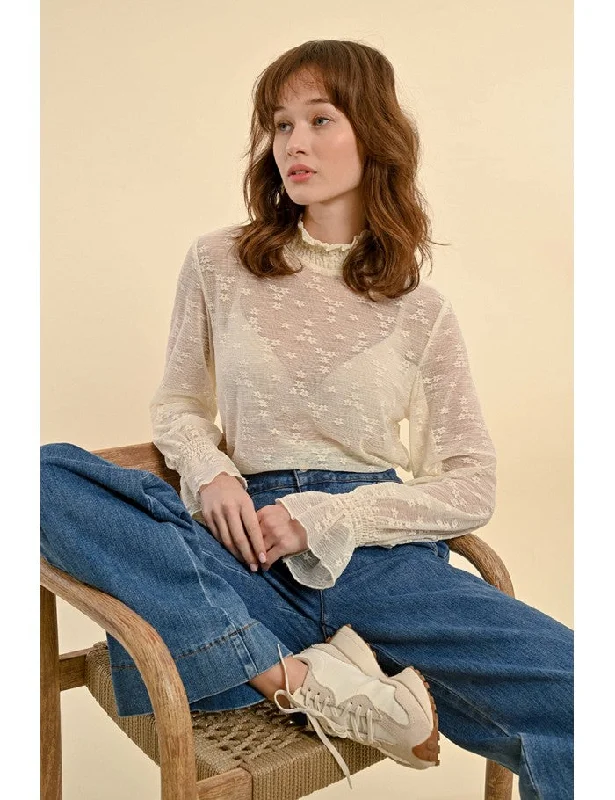 Big Discounts Molly Bracken Off White Lace Under Sweater
