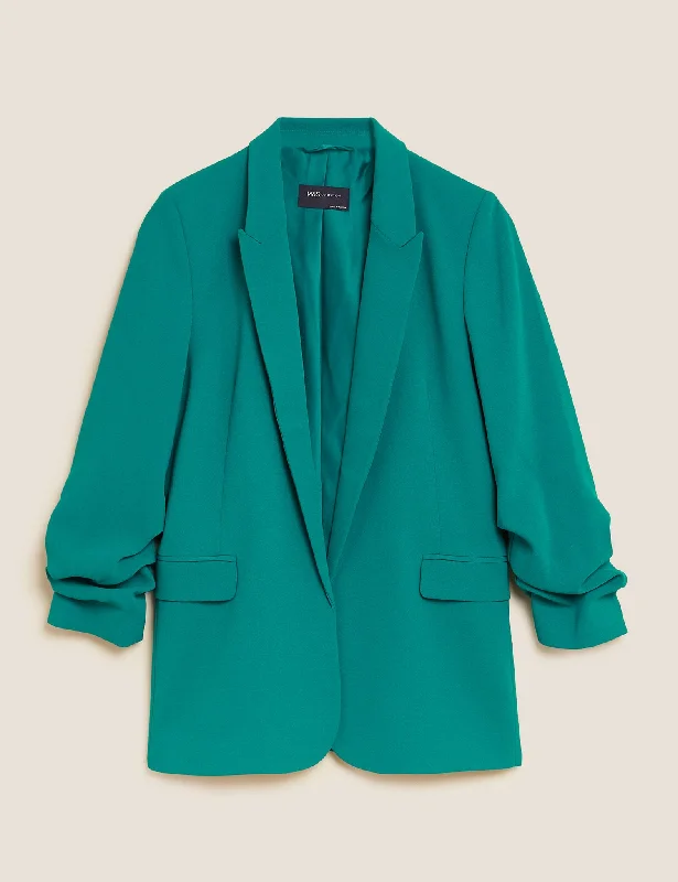 Price Drop Ruched Sleeve Blazer