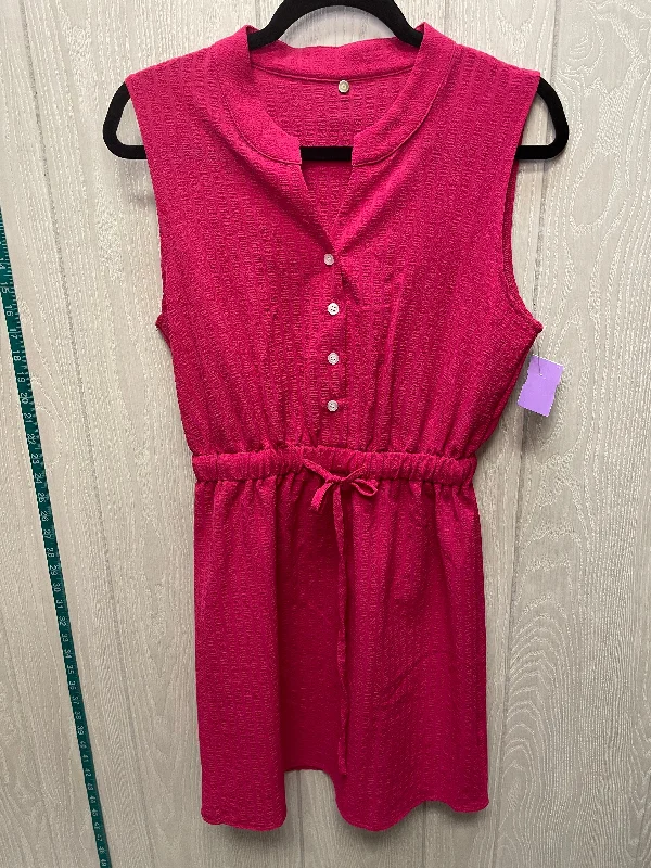 Quick Sale Dress Casual Short By Shein In Pink, Size: S