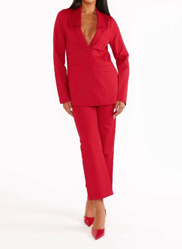 Online Only Major Suiting Blazer In Red