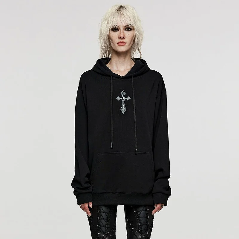 Price Reduction Women's Punk Cross Printed Hoodies