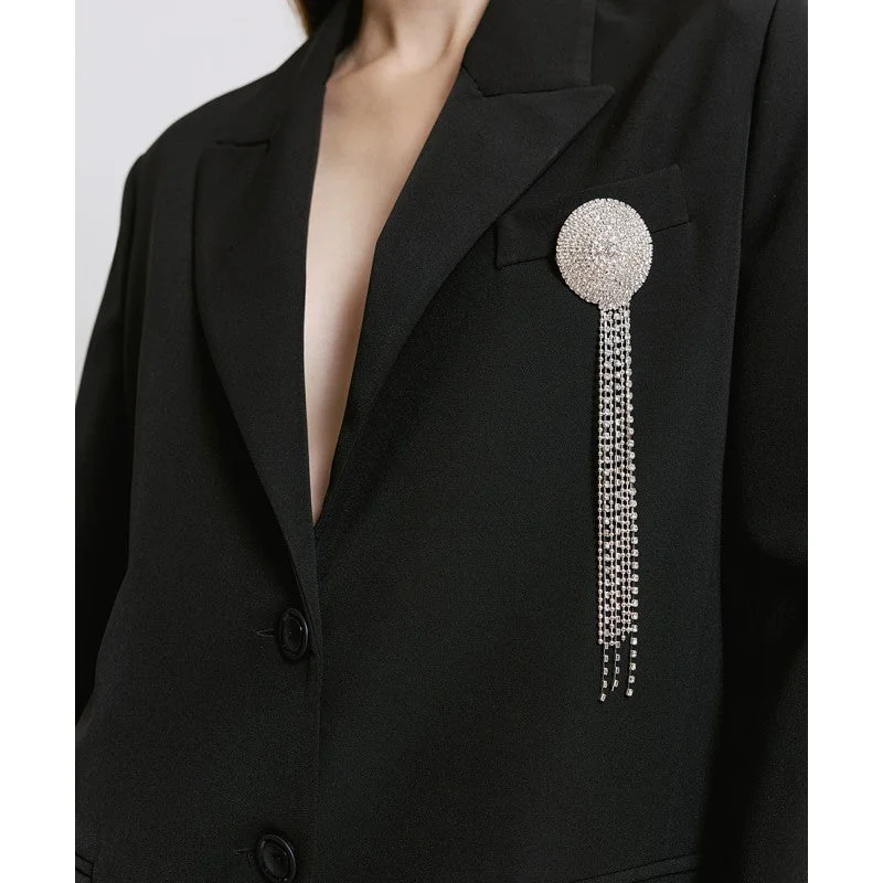 Huge Discounts Access Fashion Circular Diamond Like Statement Brooch
